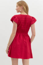 Red Smocked Dress