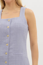 Periwinkle Button Front Dress