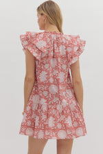 Marsala Floral Dress