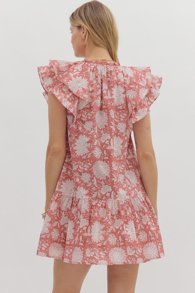 Marsala Floral Dress