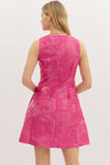 Hot Pink Jacquard Dress