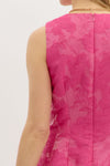 Hot Pink Jacquard Dress