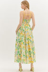 Yellow/Green Midi Dress