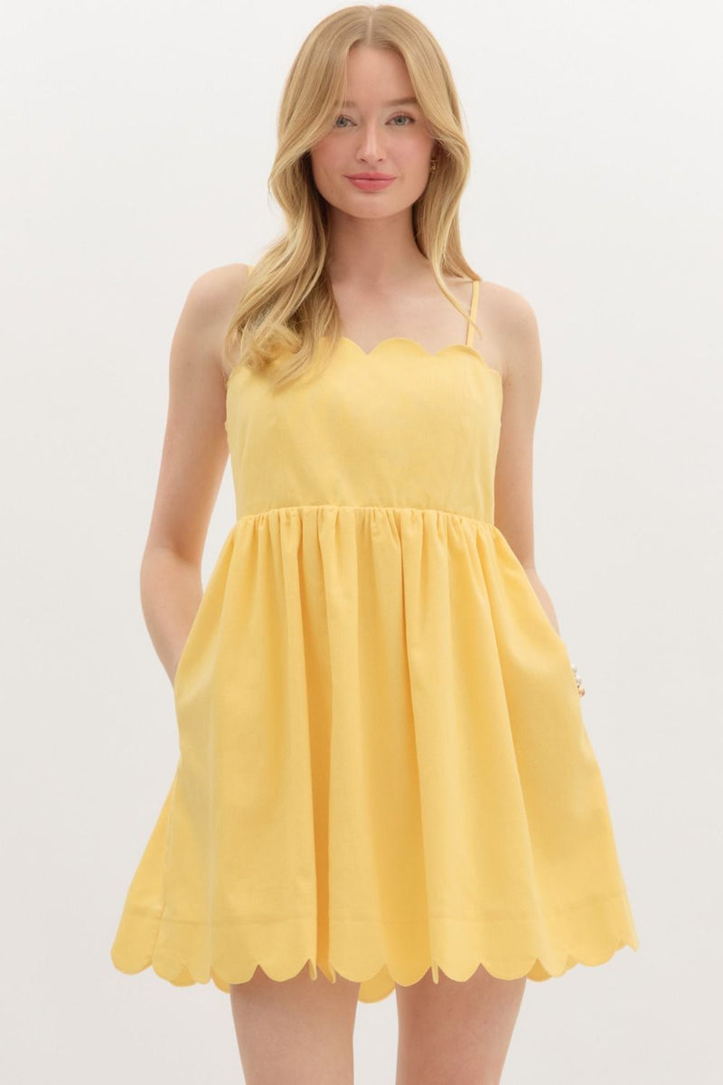 Butter Yellow Mini Dress
