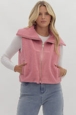 Pink Sherpa Vest