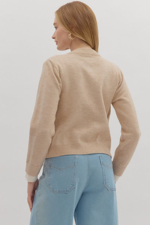 Oatmeal Layered Cardigan