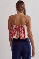 Fuchsia Print Cami Top