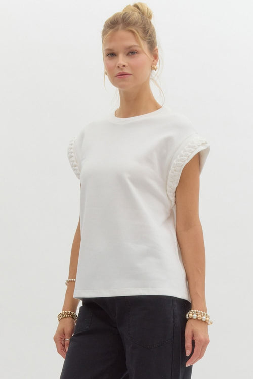 White Cap Sleeve Top