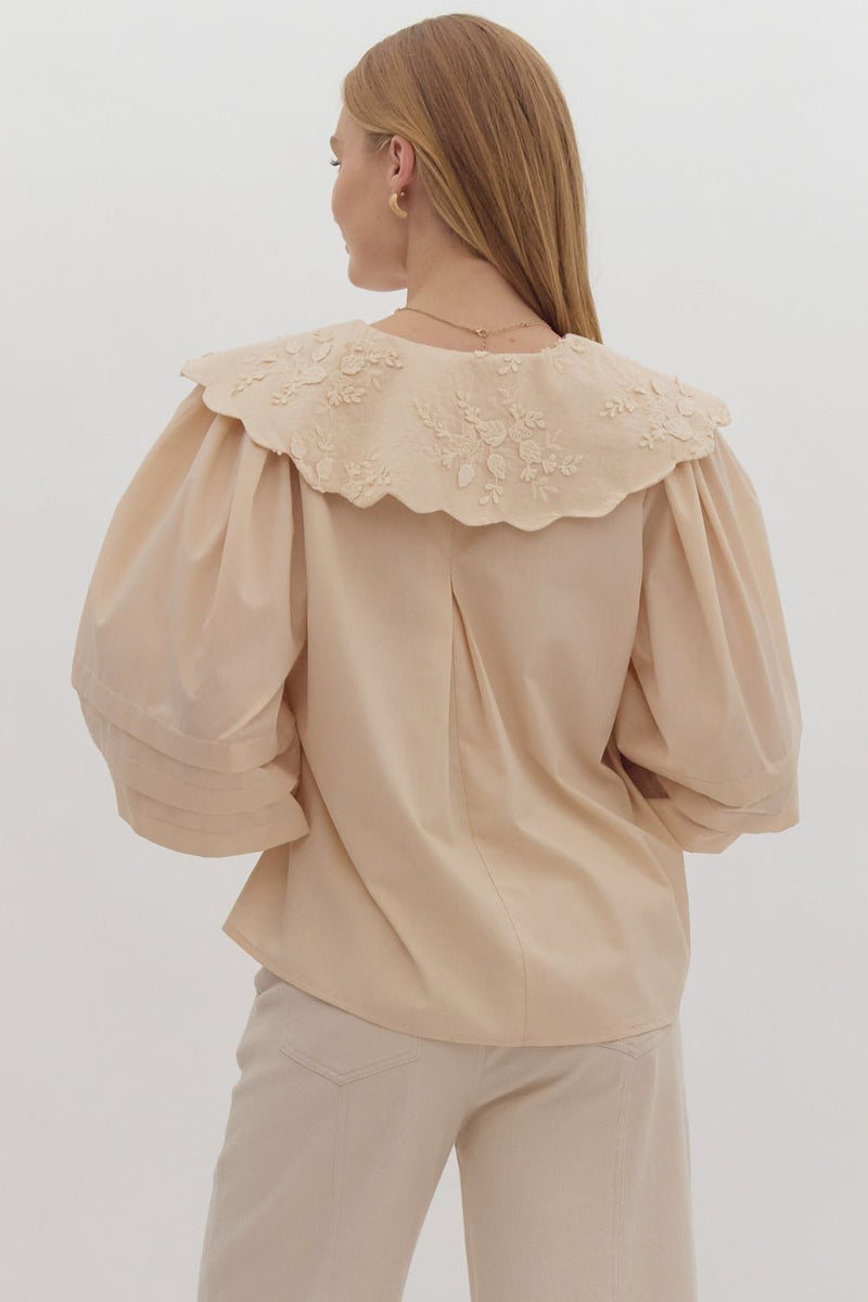 Cream 3/4 Sleeve Top