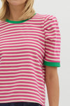 Pink/White Stripe Top