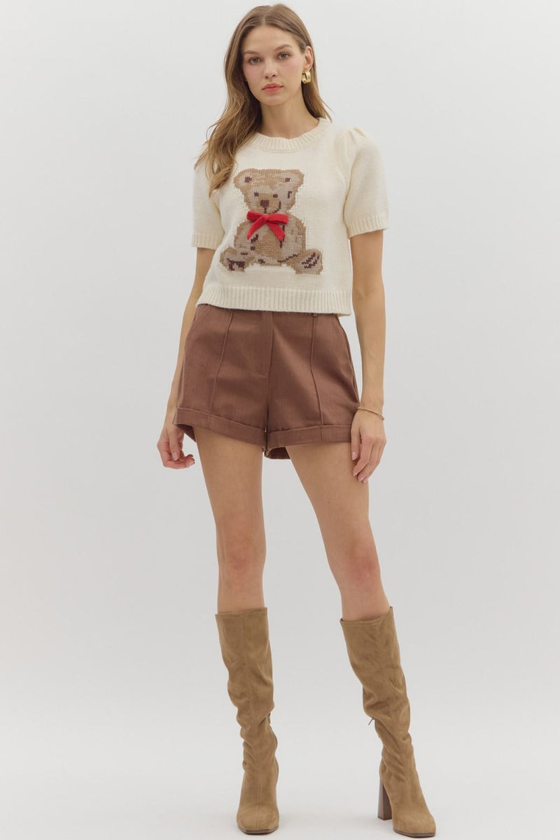 Cream Teddy Bear Sweater