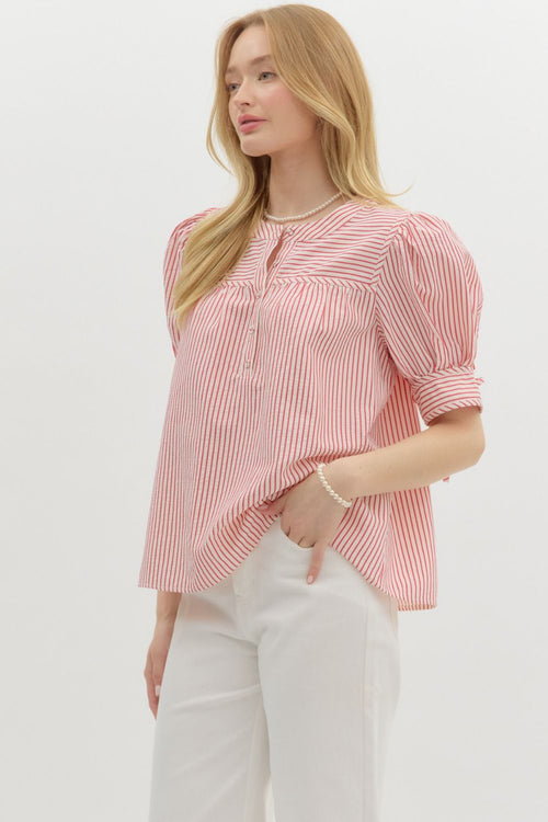 Red/White Stripe Top
