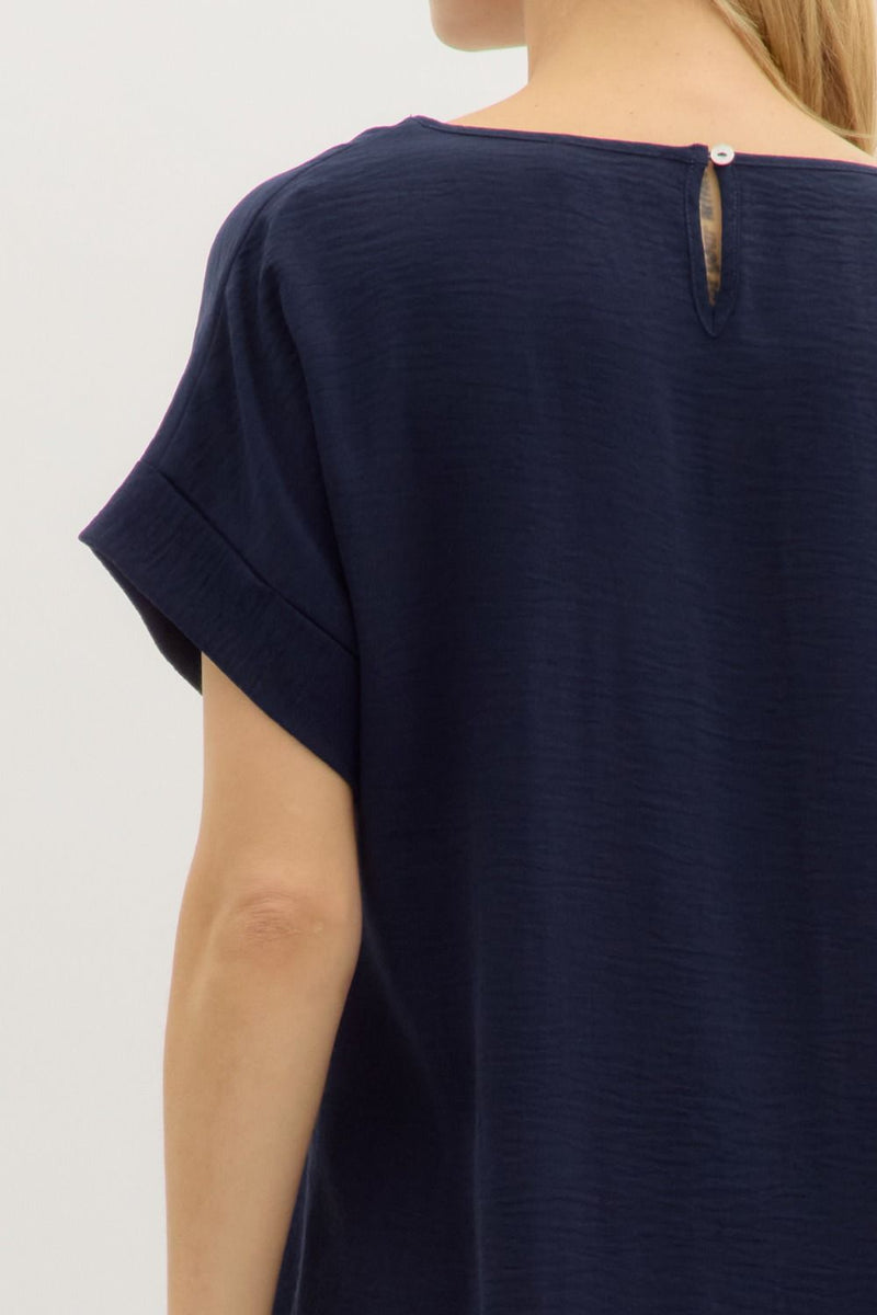 Navy Tunic Top