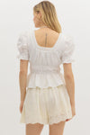 Solid Peplum Top