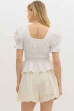 Solid Peplum Top