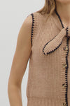 Tan Sleeveless Sweater