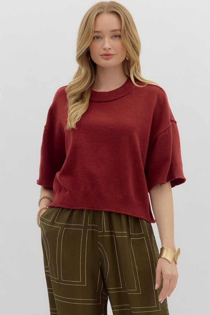 Garnet Knit Pullover