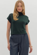 Solid Mock Neck Top