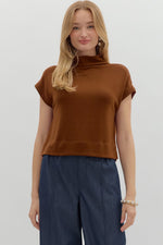 Solid Mock Neck Top