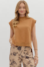Hi-Low Mock Neck Sweater