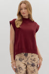 Burgundy Hi-Low Sweater