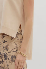 Hi-Lo Mock Neck Top