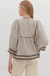 Mocha 3/4 Sleeve Top