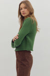 Green Cropped Sweater