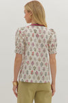 Floral Print V-Neck Top