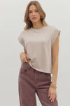 Cap Sleeve Knit Top
