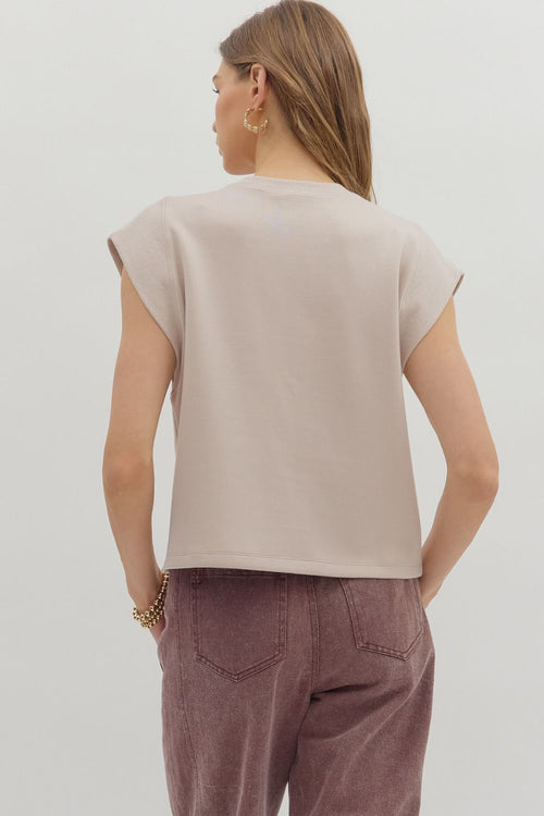 Cap Sleeve Knit Top