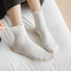 Ruffle Trim Crew Socks