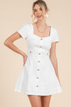 White Denim Dress