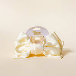 Satin Bow Claw Clip- Cream