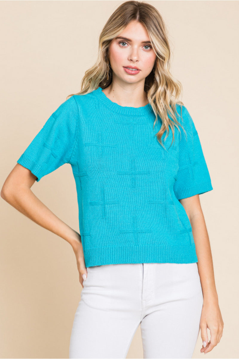 Turquoise Sweater Top