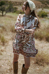 Long Sleeve Printed Dress