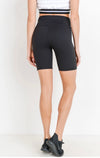 High Waisted Solid Bike Shorts