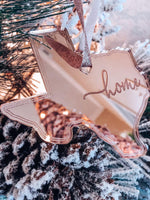 Rose Gold State Christmas Ornaments