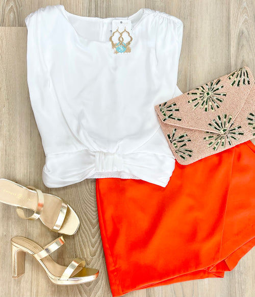 High Waist Asymmetrical Skort